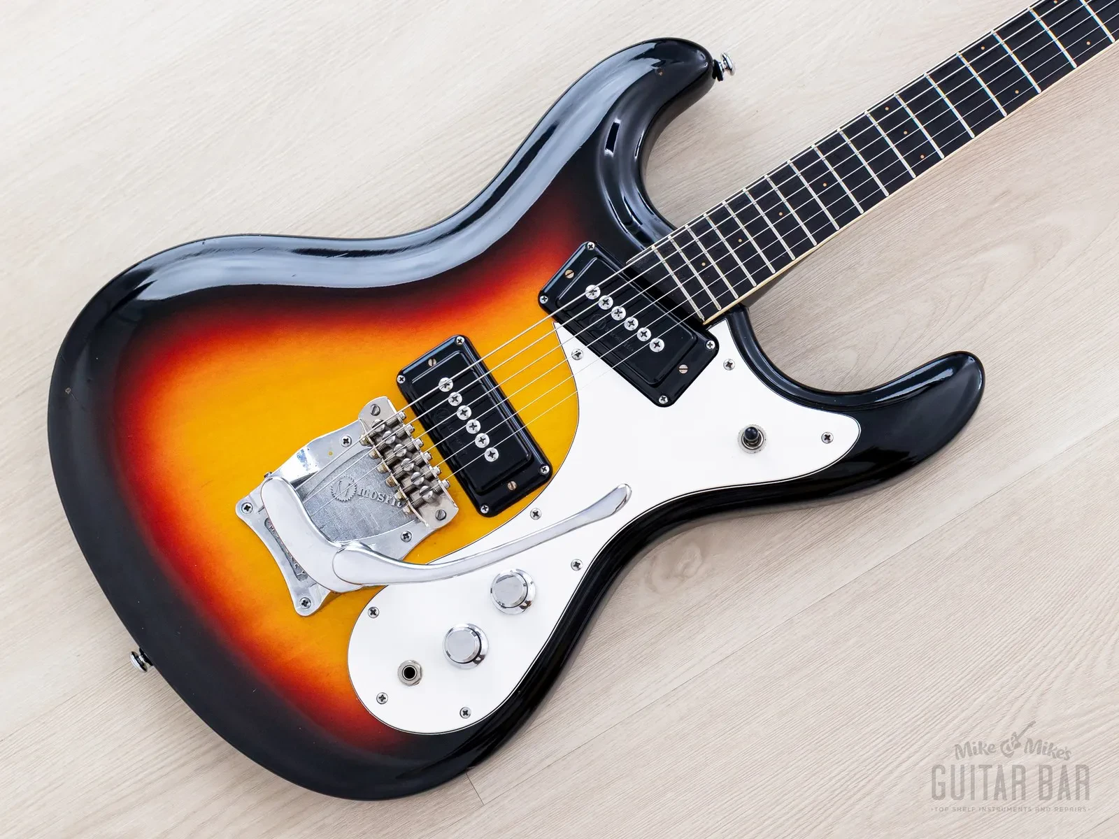 1969 Mosrite Ventures Model Vintage Guitar Sunburst w/ Case, Firstman Japan