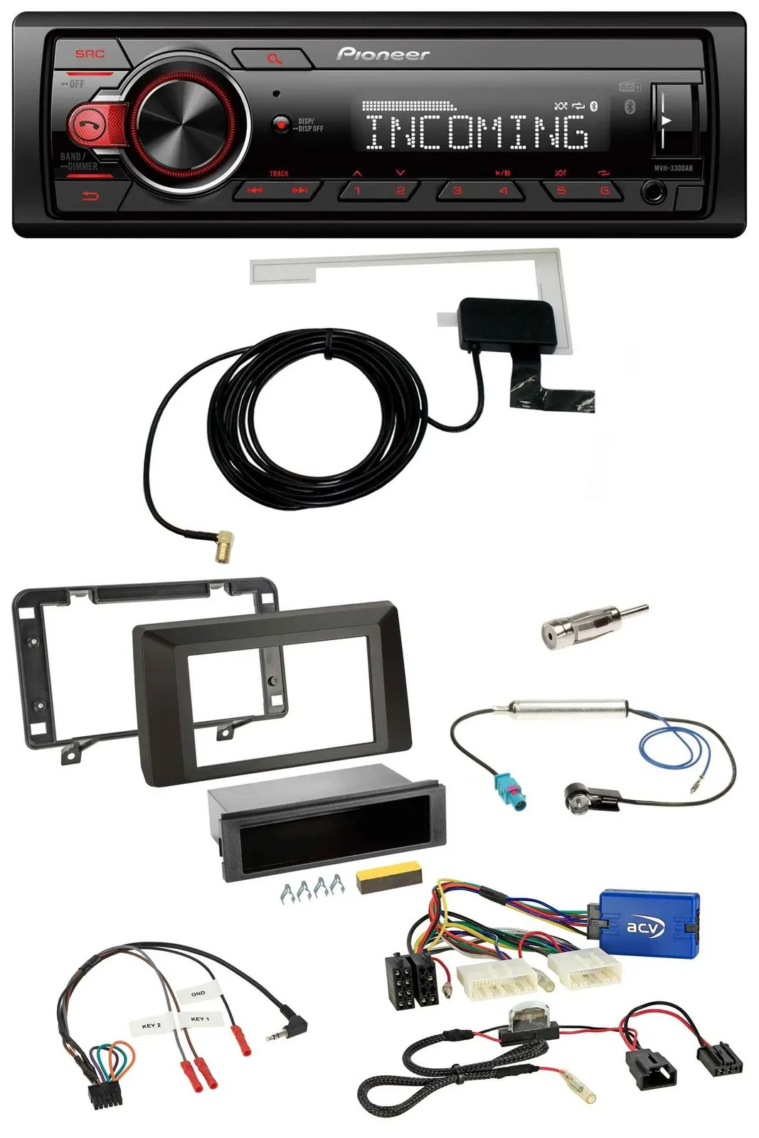 Pioneer MP3 Lenkrad CD DAB USB Autoradio für Dacia Duster ab 2021