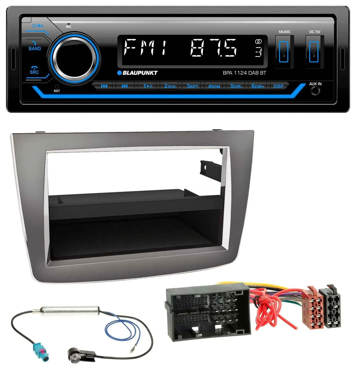 Blaupunkt Bluetooth USB DAB MP3 Autoradio für Alfa Romeo Mito ab 14 955 silber