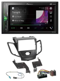 Pioneer 2DIN MP3 DAB USB Bluetooth Autoradio für Ford Fiesta 10-17 schwarz