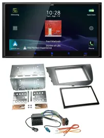 JVC USB Bluetooth 2DIN DAB MP3 Autoradio für Seat Leon 2005-2009 silber