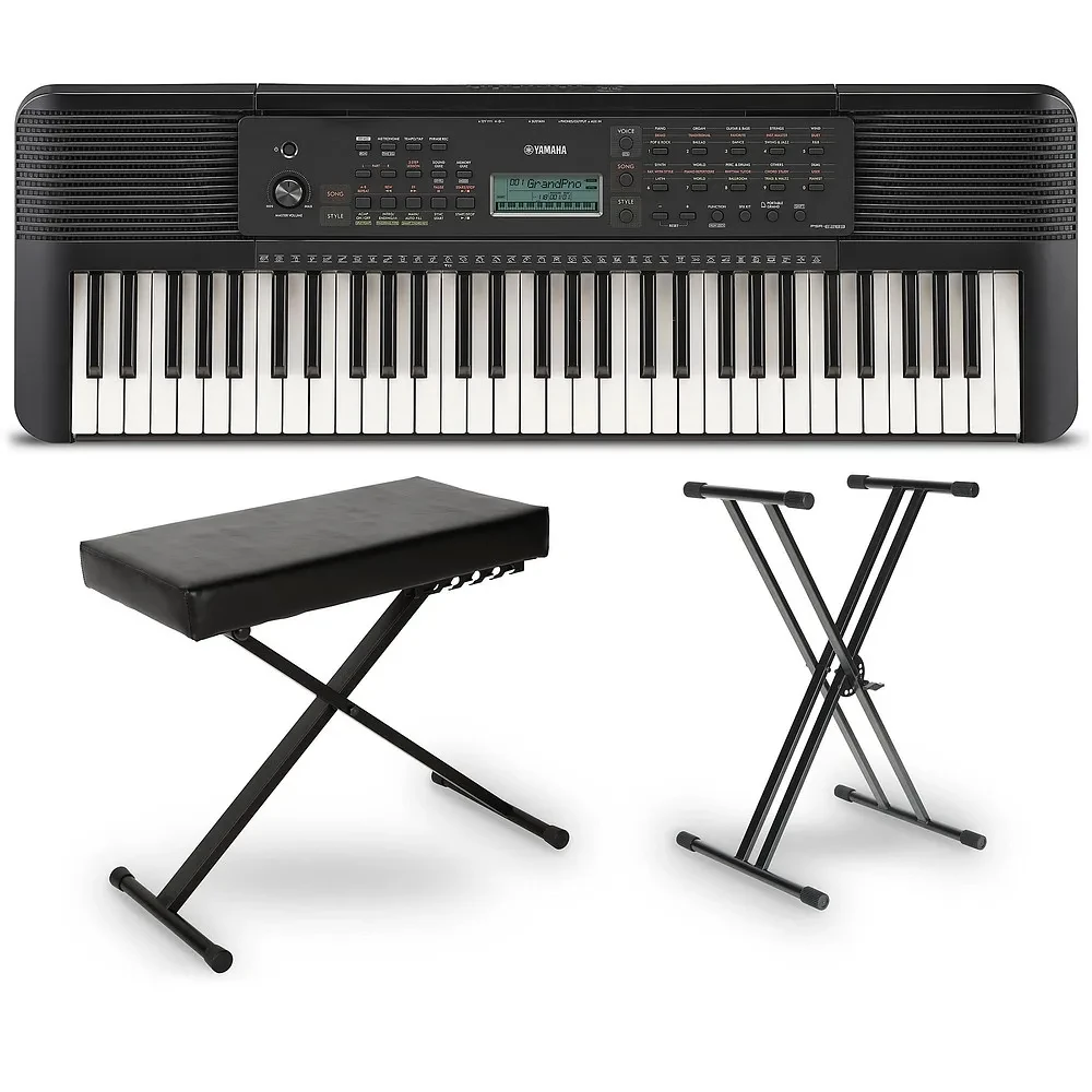 Yamaha PSRE283 61Key Portable Keyboard Essentials Bundle