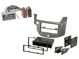 Einbauset Doppel DIN Autoradio für Honda Jazz ab 09 silber