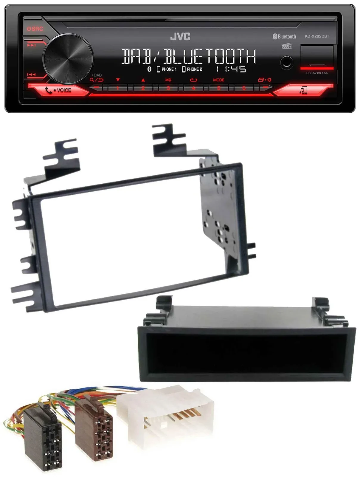 JVC Bluetooth USB DAB MP3 Autoradio für Kia Rio Hyundai Accent 2006-2011