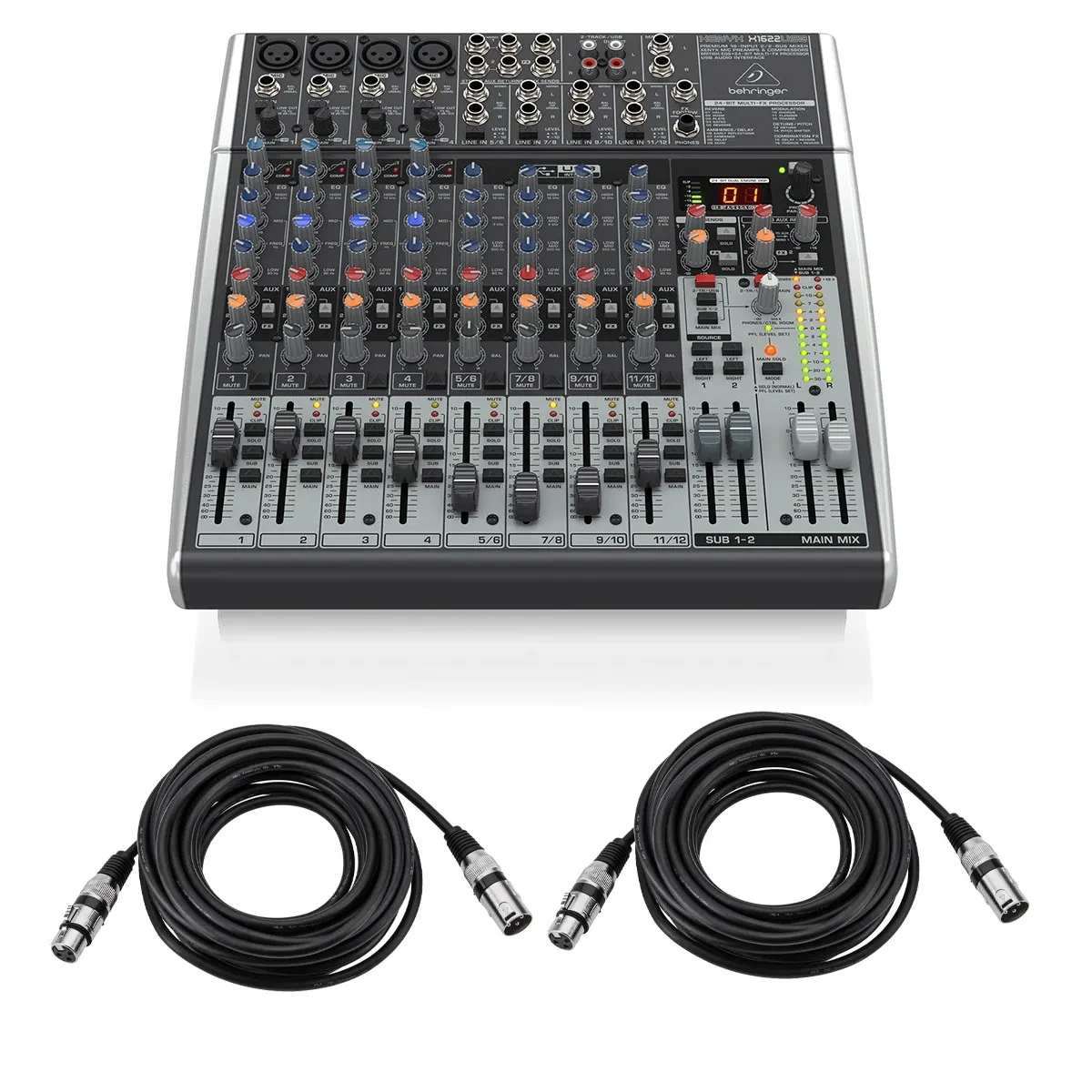 Behringer XENYX X1622USB Premium 16-Input 2/2-Bus Mixer with XENYX Mic Preamps a