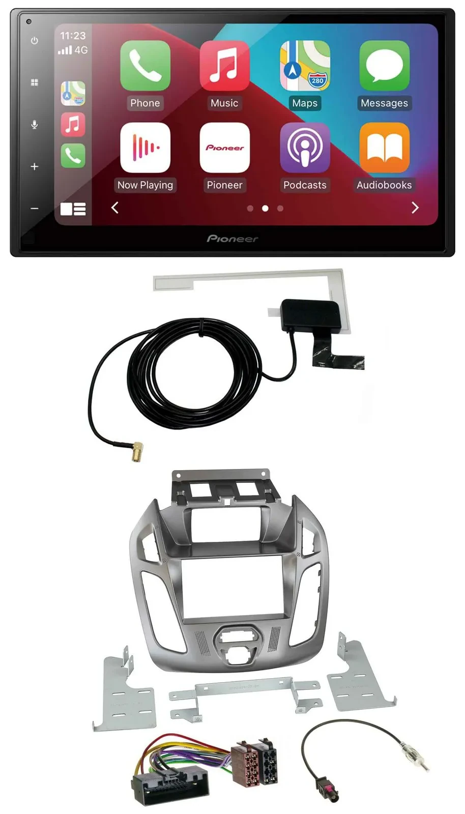 Pioneer USB Bluetooth DAB MP3 2DIN Autoradio für Ford Transit 12-18 Display Conn