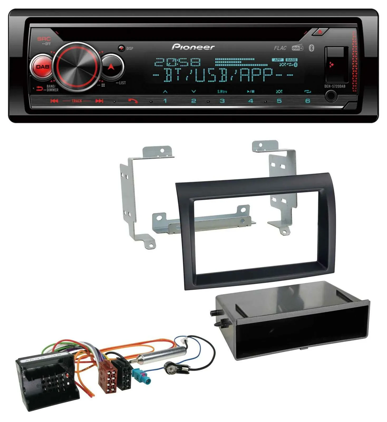 Автомагнитола Pioneer MP3 DAB CD Bluetooth USB для Citroen Jumper (Quadlock, 2006–2011)