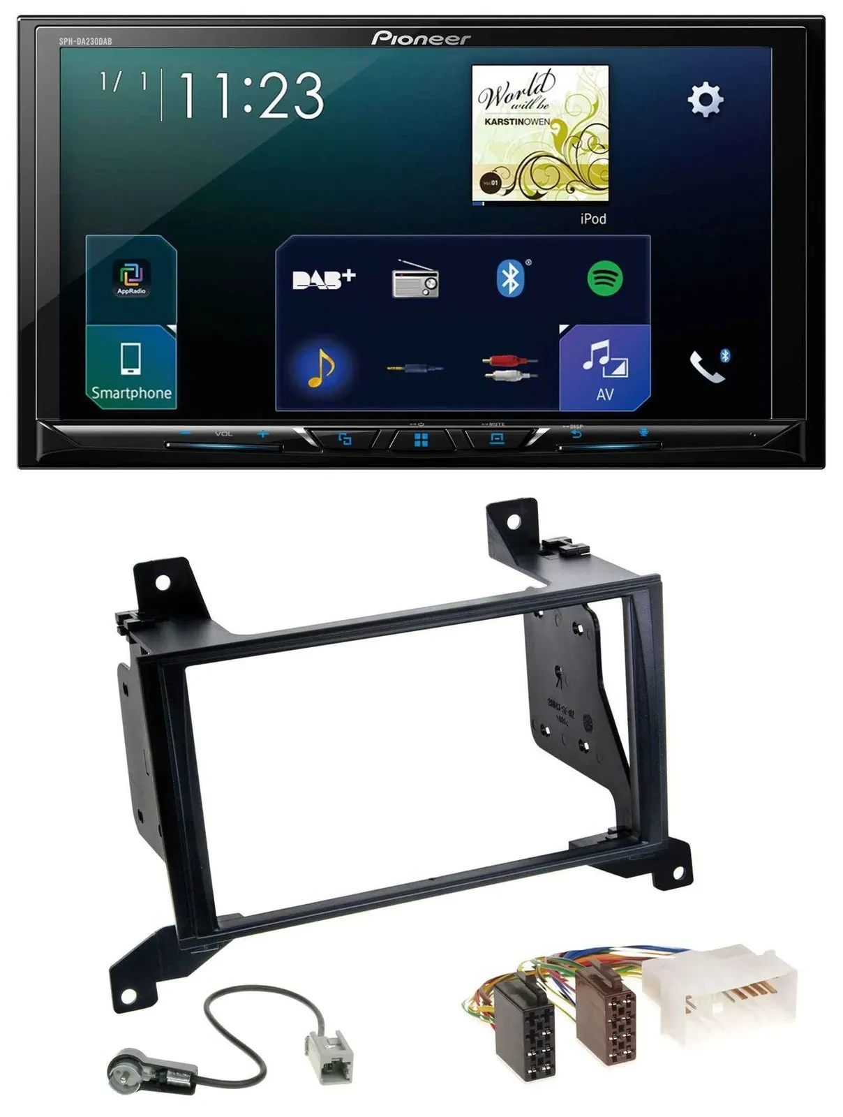 Pioneer MP3 Bluetooth USB 2DIN DAB Autoradio für Hyundai Santa Fe CM 09-12