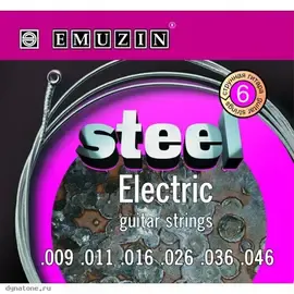 Струны для электрогитары Emuzin 6S9-46 Steel Electric 9-46