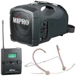 Mipro MA-101B mobiler Lautsprecher mit ACT32T Funk-Sender und Headset-Mikrofon