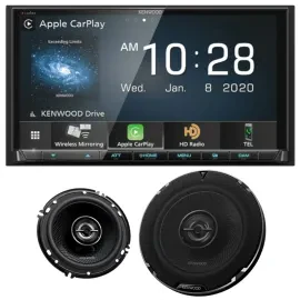 Kenwood 6.95" Double DIN Digital Multimedia Receiver with 6.5" Coaxial Speakers