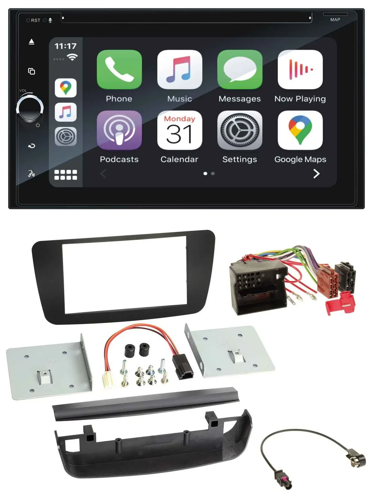 Blaupunkt 2DIN Bluetooth DAB USB DVD MP3 Autoradio für Mercedes A-Klasse W176 20
