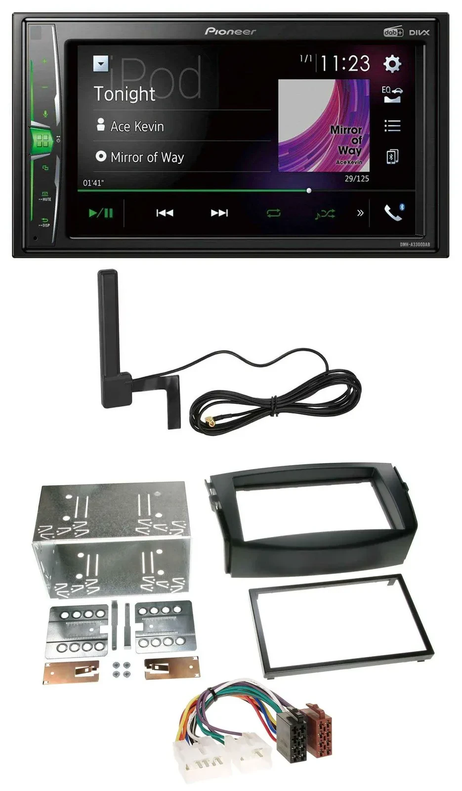 Автомагнитола для Toyota RAV 4 (2006–2013) Pioneer 2DIN, DAB, Bluetooth, MP3, AUX