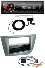 Автомагнитола Pioneer USB MP3 DAB Bluetooth для Seat Leon (с 2005) тёмно-серый металлик