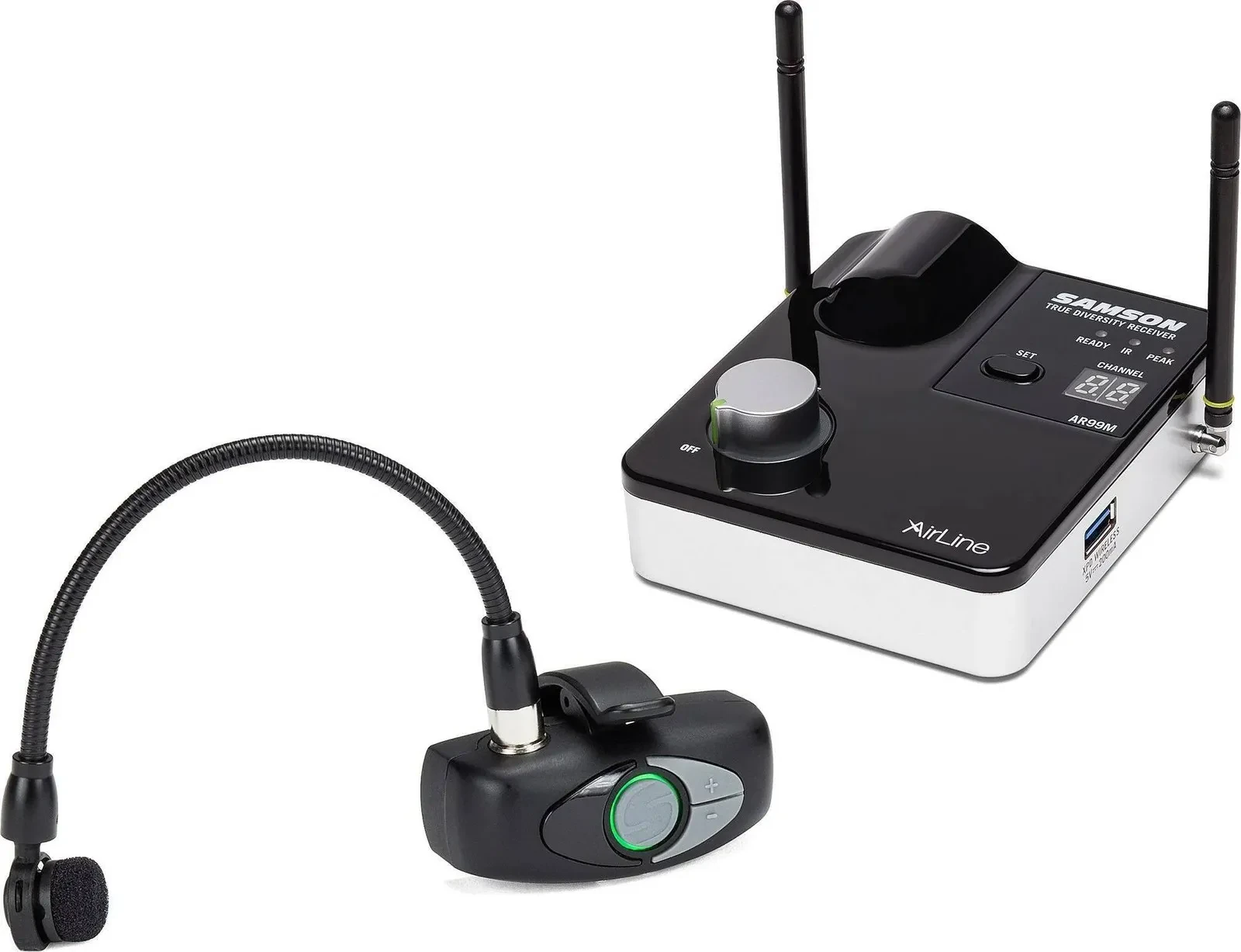 Samson AirLine AWXm Wind Instrument Wireless System w/ HM60 Mic ATX/AR99m D Band