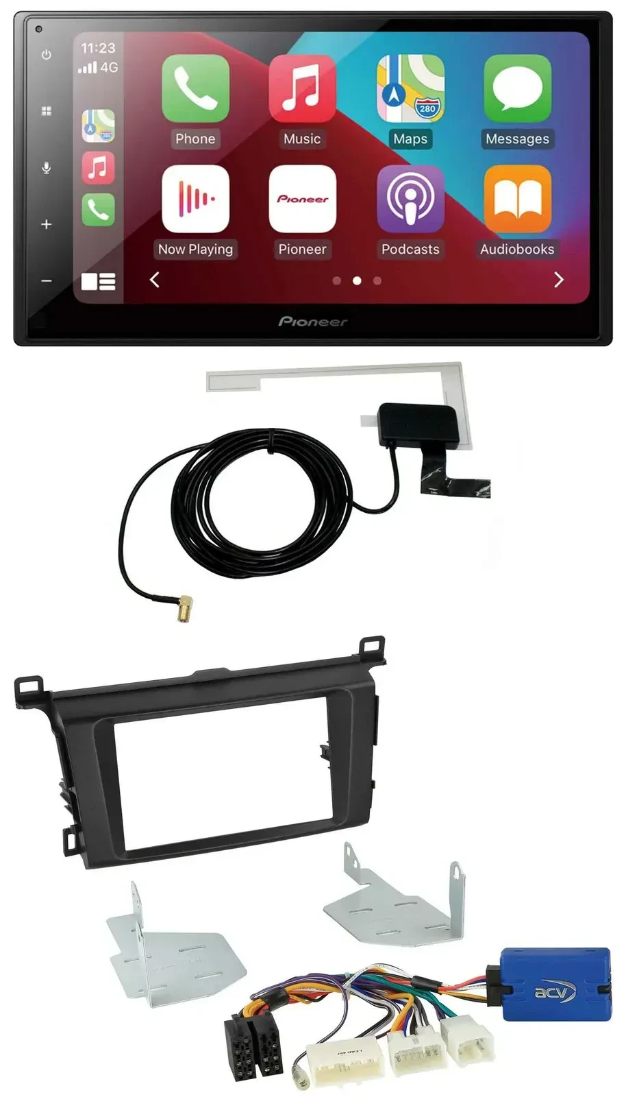 Автомагнитола Pioneer 2DIN USB Bluetooth DAB MP3 для Toyota RAV4 (с 2013)