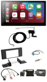 Pioneer USB Bluetooth DAB Lenkrad 2DIN Autoradio für Land Rover Range Rover Vogu