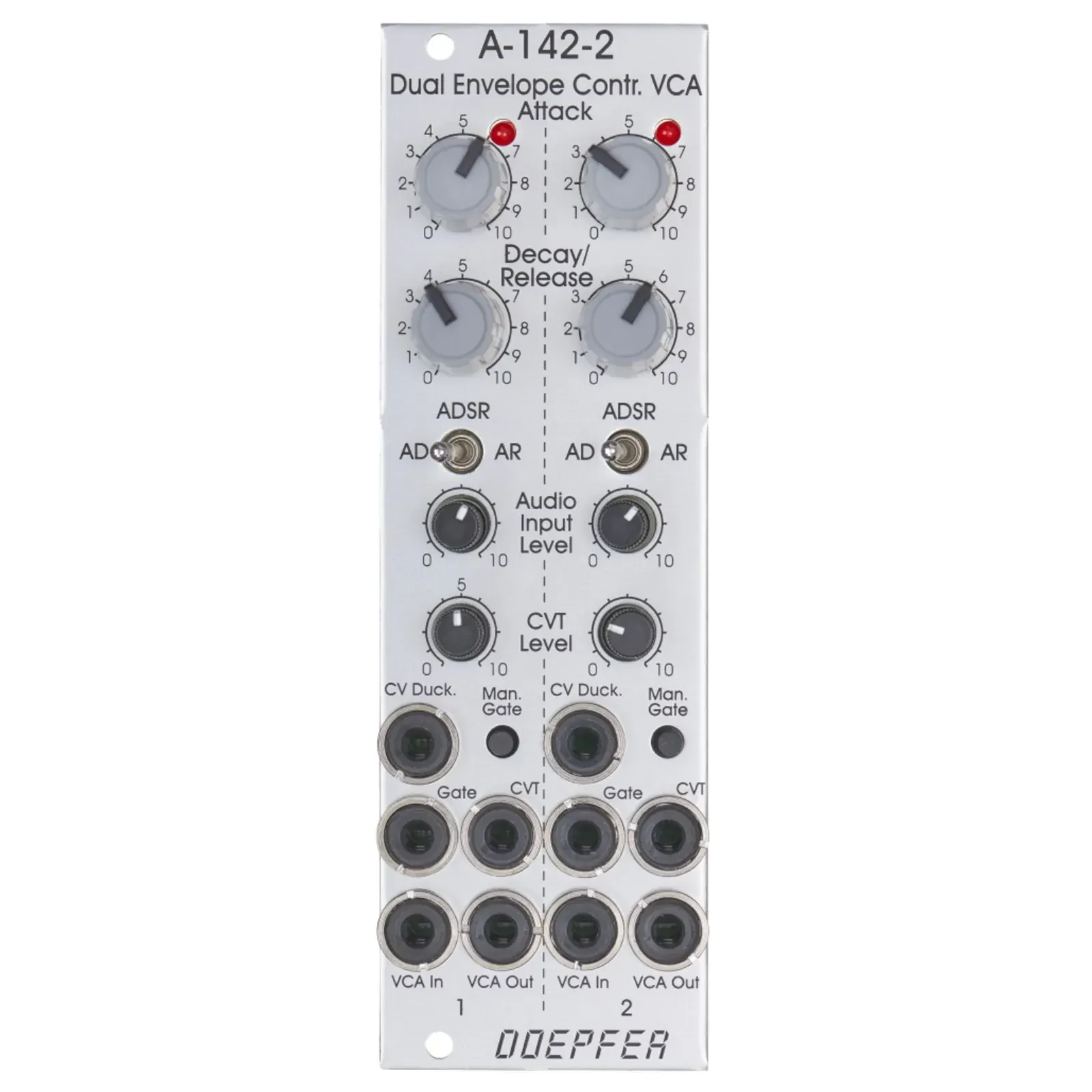 Модульный студийный синтезатор Doepfer A-142-2 Dual Envelope Controlled VCA