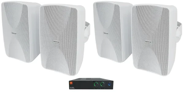 Настенная акустика JBL WET-6525W White с усилителем (4 штуки)