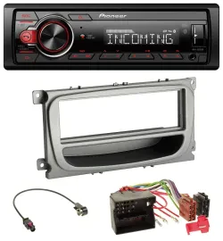 Автомагнитола для Ford Mondeo/S-Max (2007–2014) Pioneer Bluetooth USB DAB MP3 серебристая