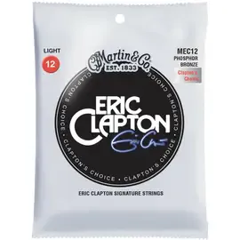 Струны для акустической гитары Martin MEC12 Eric Clapton Signature Phosphor Bronze Acoustic Strings, Light Gaug