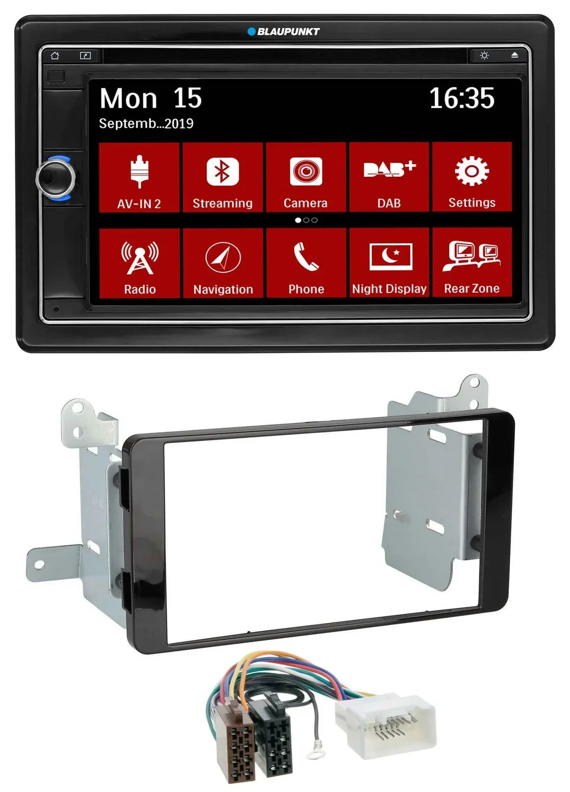 Blaupunkt Bluetooth DAB 2DIN USB DVD MP3 Autoradio für Fiat Fullback Mitsubishi