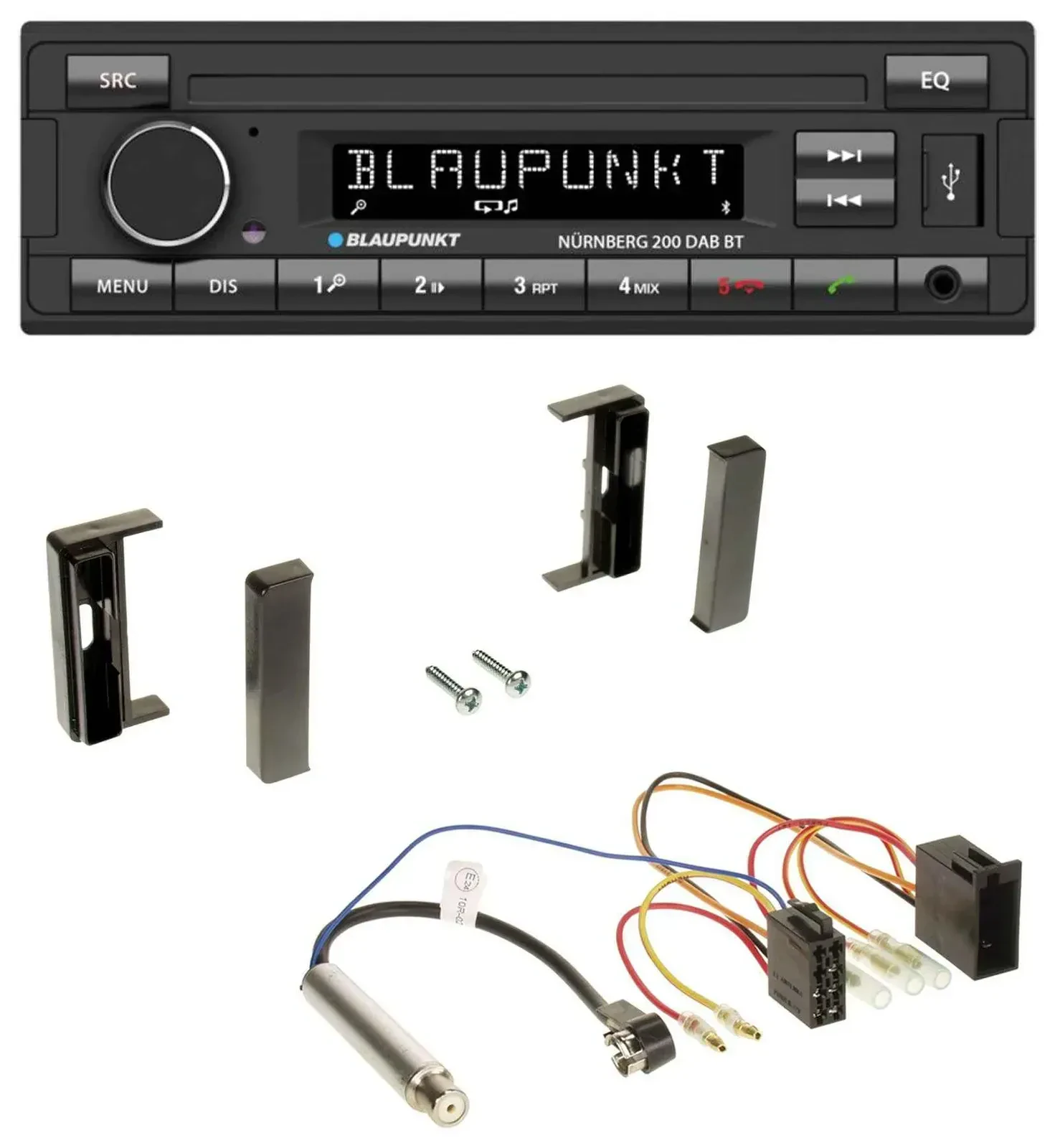 Blaupunkt USB DAB MP3 Bluetooth Autoradio für Audi TT (1998-2006) - ISO