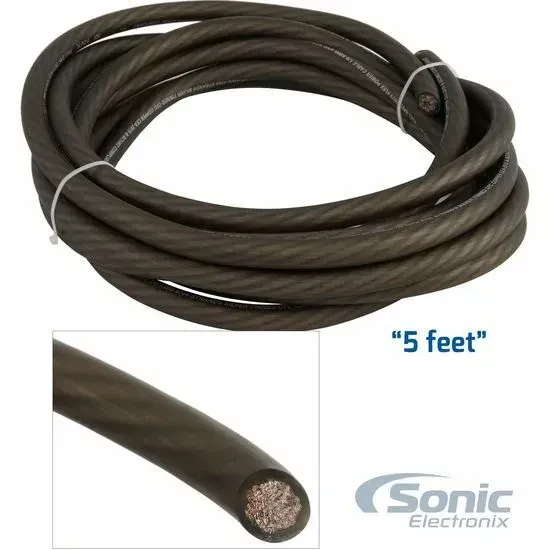 Кабель в бухте NVX EnvyFlex XW0BK5 1/0 AWG, 5 ft, черный
