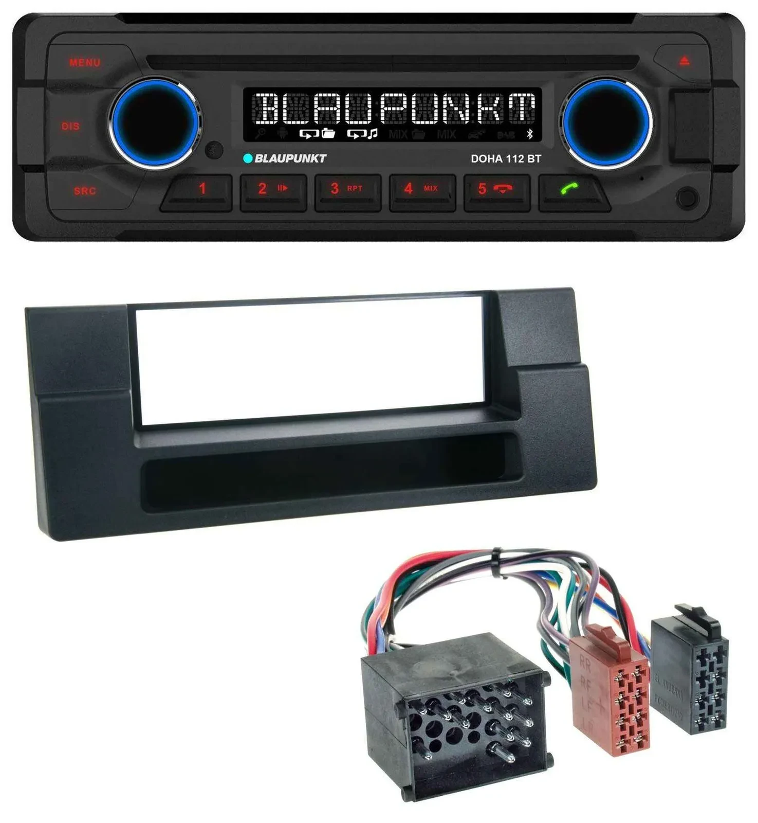 Blaupunkt AUX MP3 CD Bluetooth USB Autoradio für BMW X5 E53 5er E39 Rundpin Abla