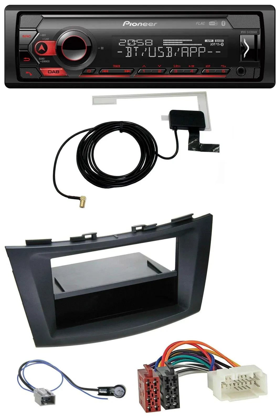 Автомагнитола для Suzuki Swift Pioneer DAB, USB, MP3, Bluetooth