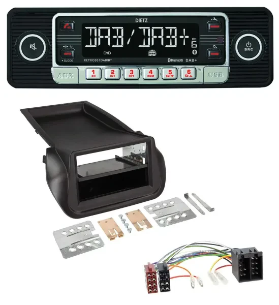 Dietz USB DAB MP3 Bluetooth Autoradio für FIAT Fiorino (ab 2008)