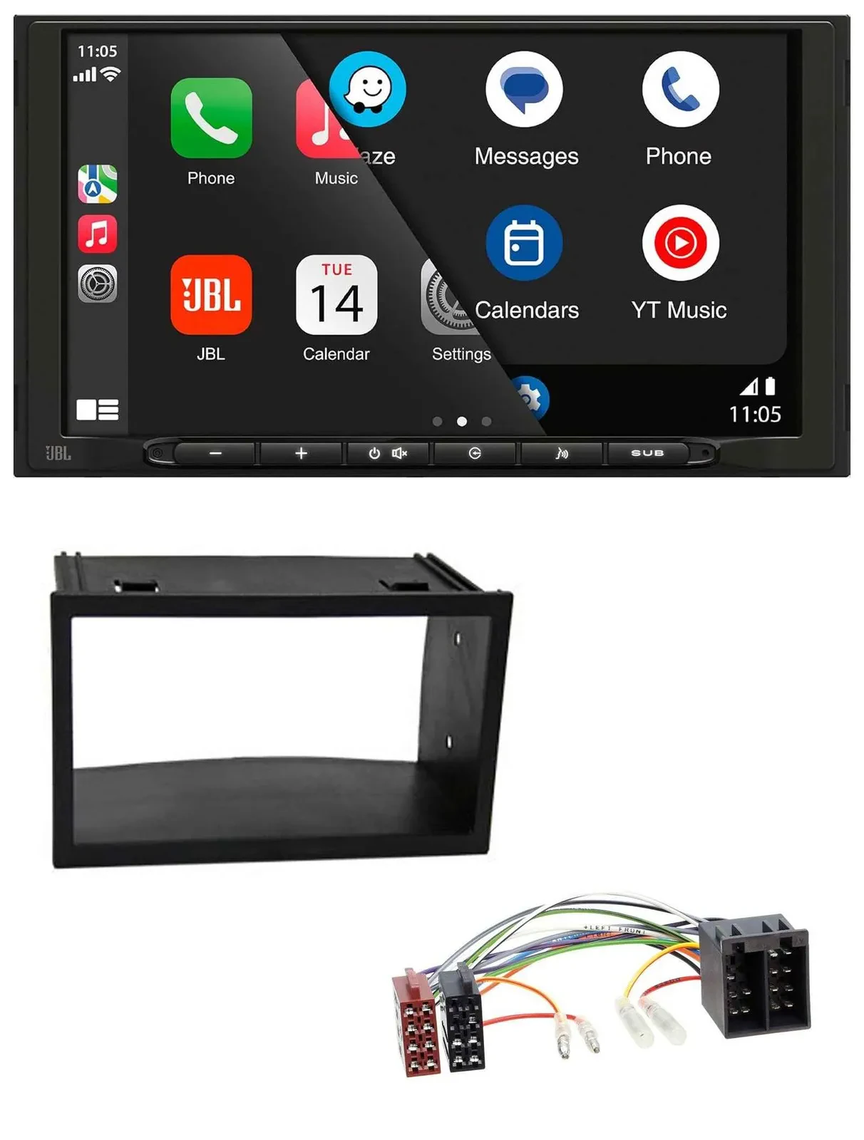 JBL MP3 DAB Bluetooth USB 2DIN Autoradio für VW Golf 4 Polo T4 Fox Passat ISO