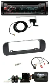 Автомагнитола для Fiat Panda (2012–2020) Pioneer DAB, CD, USB, Bluetooth, черный
