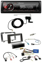 Автомагнитола Pioneer 1-DIN MP3 DAB USB для Dacia Duster (с управлением на руле, с 2021)