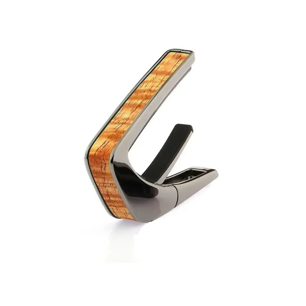 Каподастр Thalia Exotic Series Black Chrome AAA Hawaiian Koa Inlay