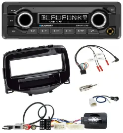Автомагнитола Blaupunkt Bluetooth DAB USB для Toyota Aygo (2014–2021) с поддержкой управления на руле