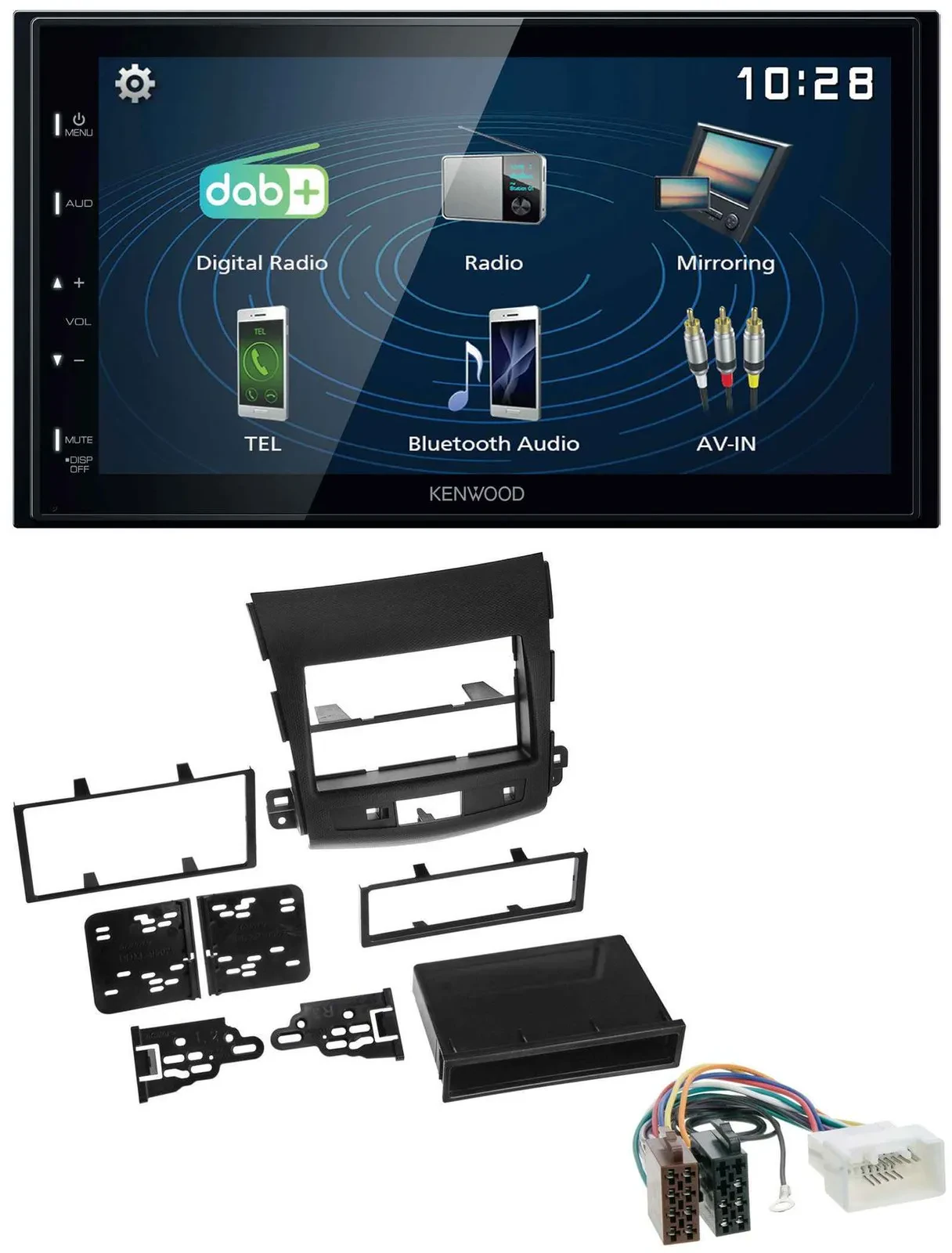 Kenwood 2DIN Bluetooth MP3 USB DAB Autoradio für Citroen C-Crosser Mitsubishi Ou