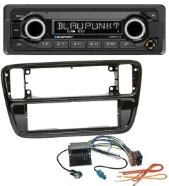 Автомагнитола для VW Up (2011–2016) Blaupunkt Bluetooth, USB, AUX, MP3, черный (piano black)