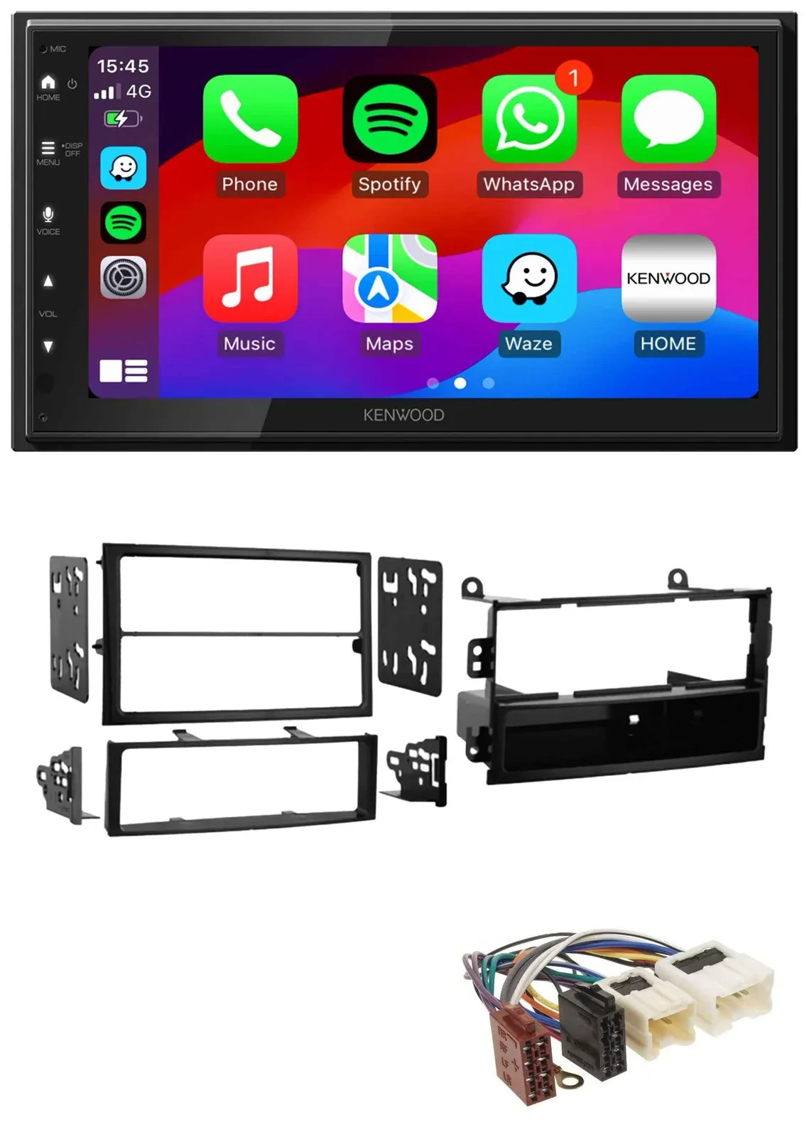 Автомагнитола для Nissan 350Z Roadster (2002–2005) Kenwood 2-DIN, DAB, Bluetooth, USB, MP3