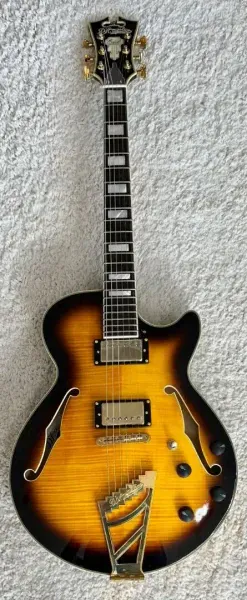 Электрогитара полуакустическая D'Angelico Excel SS Vintage Sunburst с кейсом