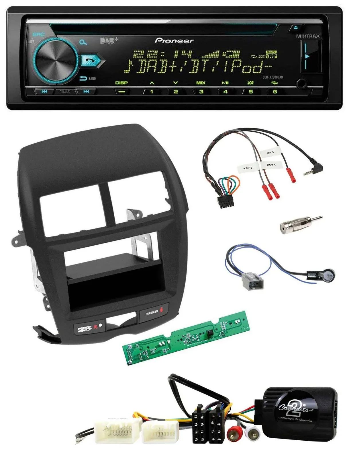 Автомагнитола Pioneer DAB, CD, USB, Bluetooth для Mitsubishi ASX 2010–2014