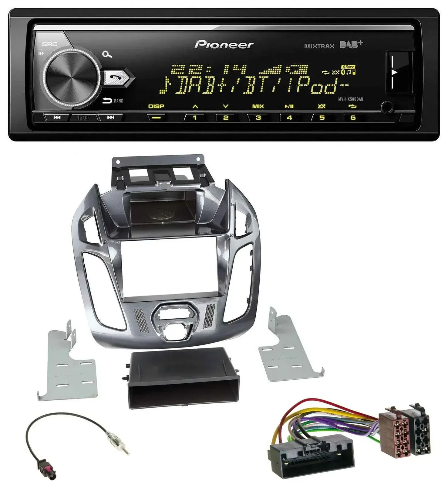 Автомагнитола для Ford Pioneer Bluetooth USB DAB MP3 (Connect/Transit 2012–2018, без дисплея)