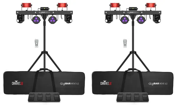 (2) Chauvet DJ GIGBAR MOVE ILS Moving Head/Derby/Wash/Laser/Strobe Light Kits