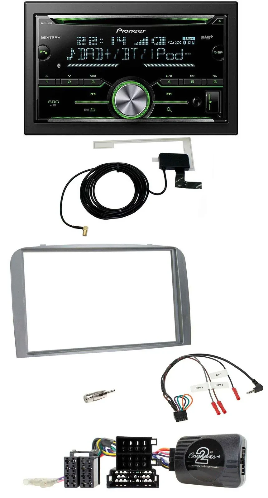 Pioneer CD USB Lenkrad Bluetooth 2DIN DAB Autoradio für Alfa Romeo 147 GT 2007-2