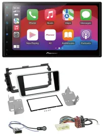 Pioneer DAB USB MP3 Bluetooth 2DIN Autoradio für Nissan Micra ab 2017 schwarz gl