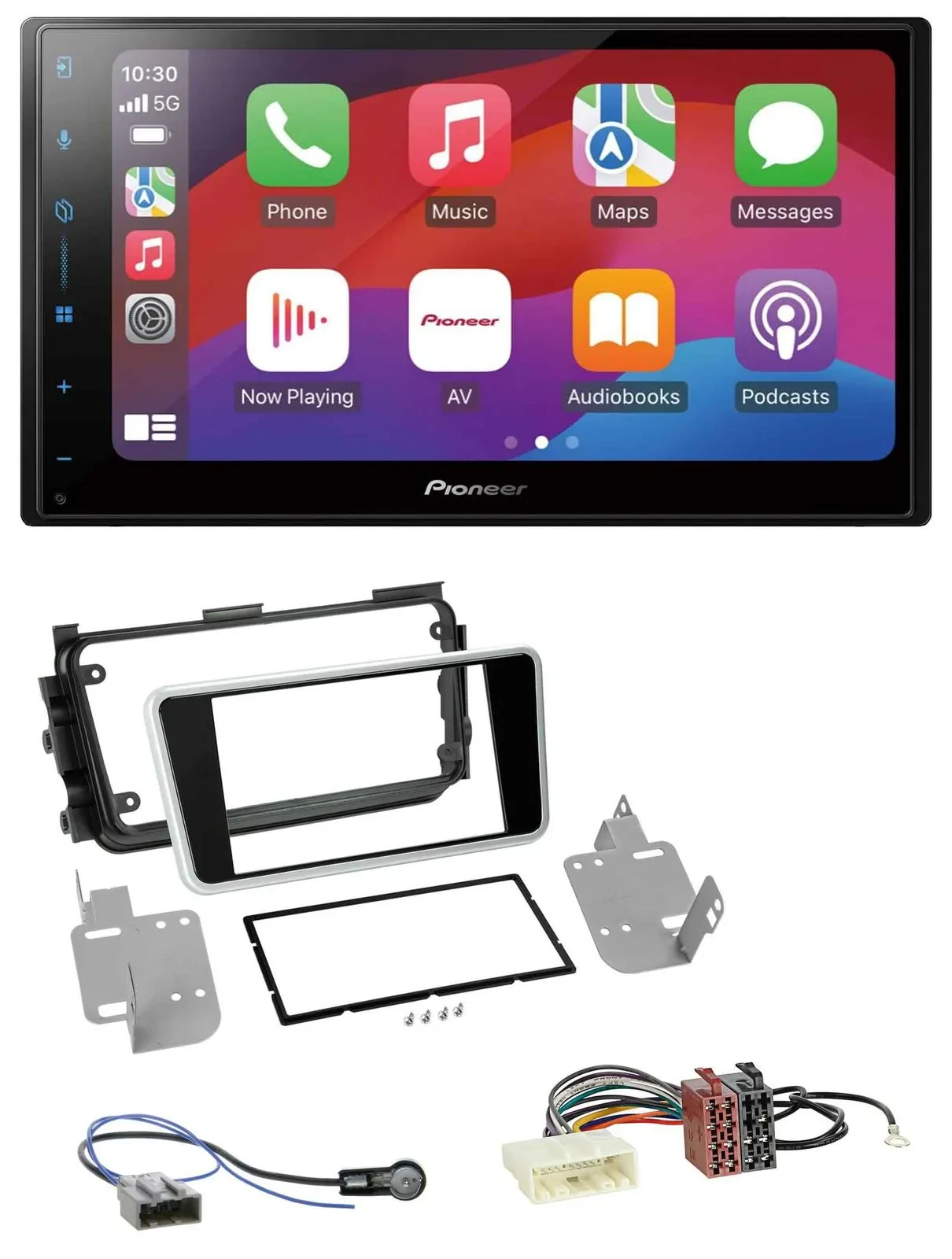 Автомагнитола Pioneer 2DIN DAB USB Bluetooth для Nissan Micra (с 2017), черный глянец