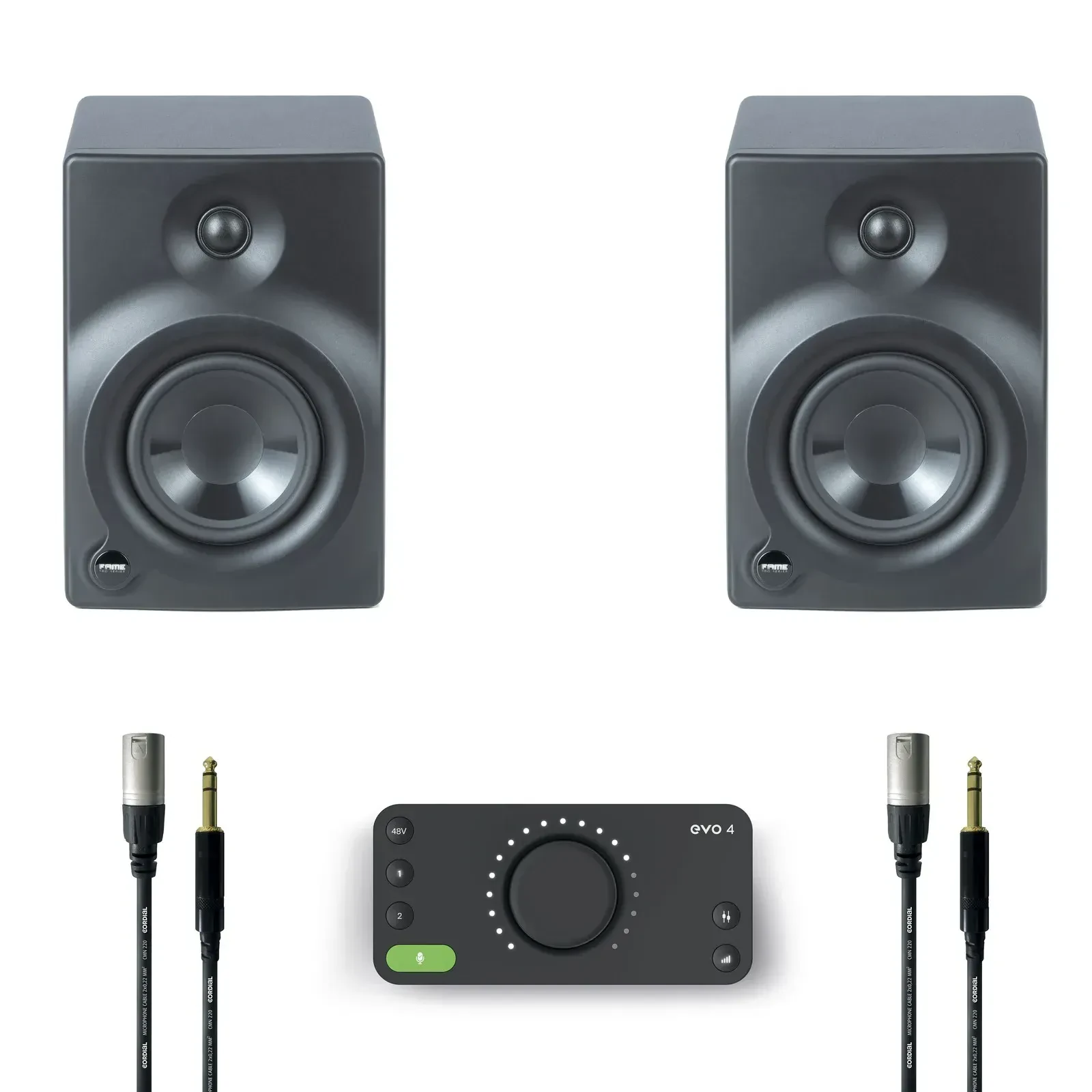 Активный студийный монитор Fame Audio Orbital 205S Black с аксессуарами (пара)