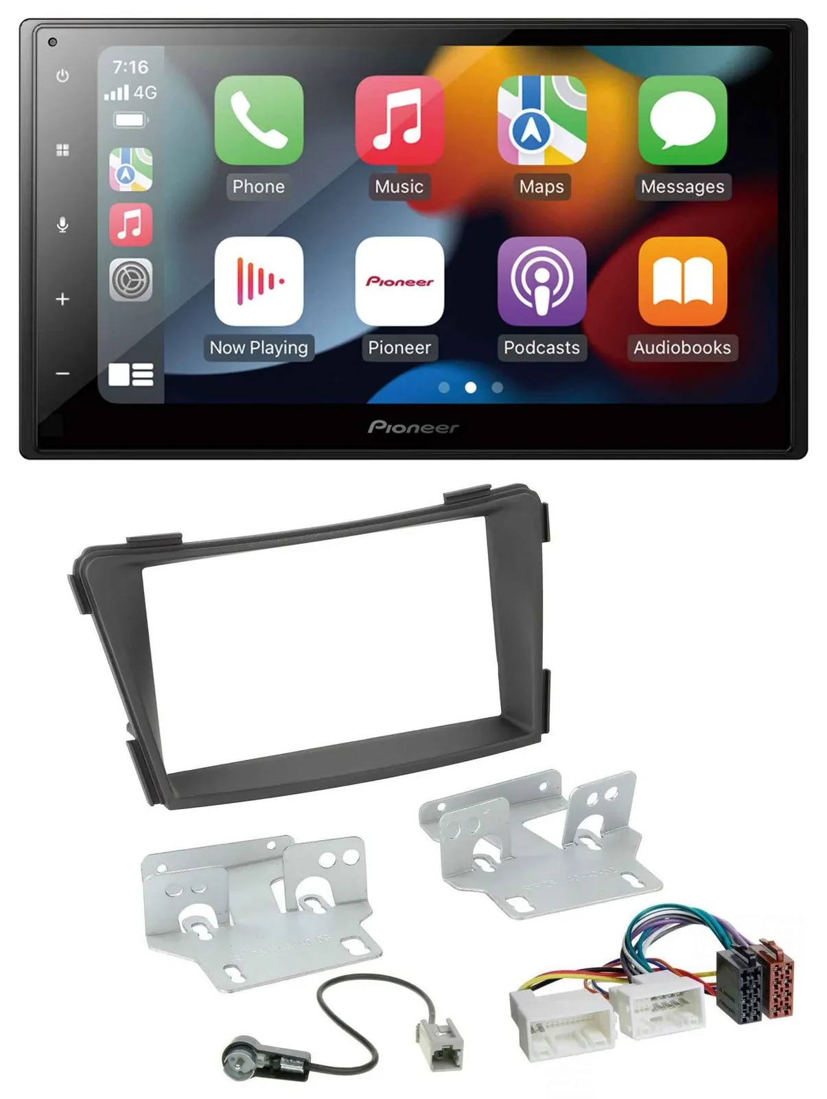 Pioneer DAB Bluetooth 2DIN USB MP3 Autoradio für Hyundai i40 VF ab 2011 schwarz