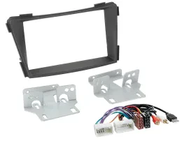 Установочный комплект для автомагнитолы Caraudio24 Double DIN для Hyundai i40 (VF, с 2011) черный, с AUX и USB (набор)