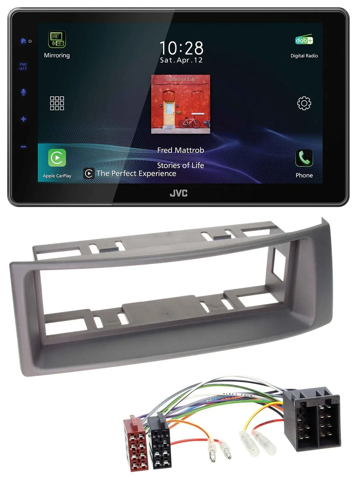 JVC DAB MP3 Bluetooth USB Autoradio für Renault Megane Scenic Classic Cabrio Gra